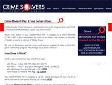 Tablet Screenshot of fairfaxcrimesolvers.org